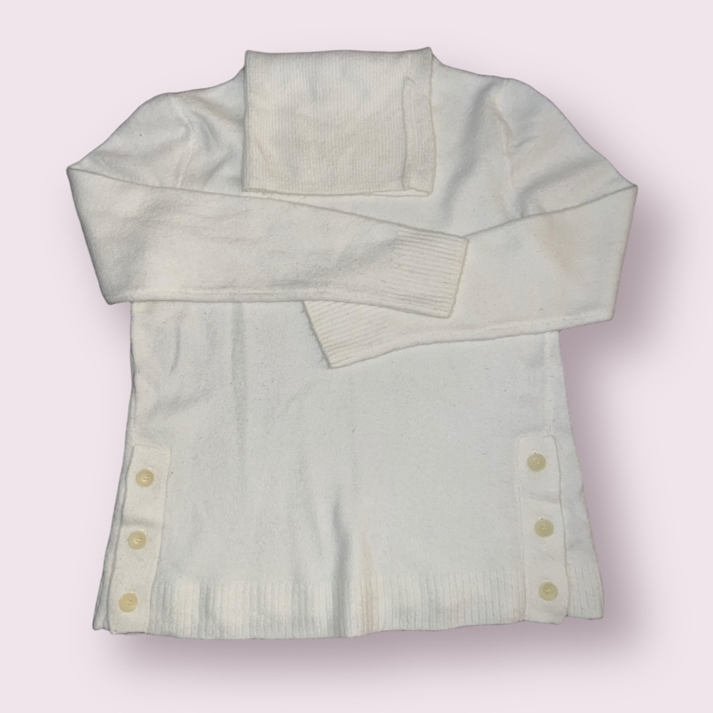 J.Crew Factory Button Turtleneck In Extra-Soft Ya… - image 3